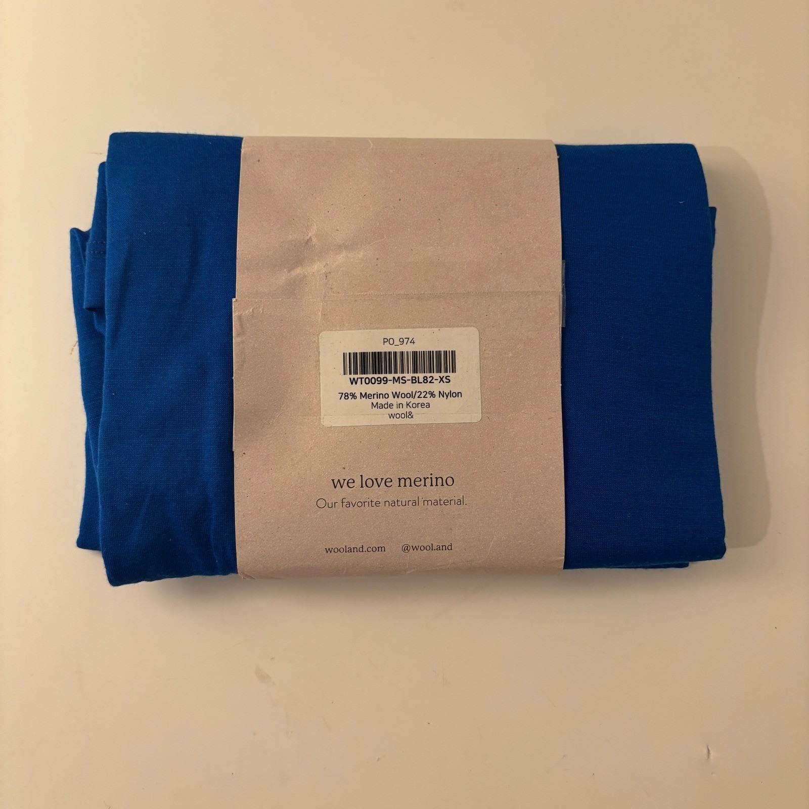 Nwt Wool& Womens Xs Merino Wool Sloan Signature Long Sleeve Crew Ultramarine — image 3 of 4